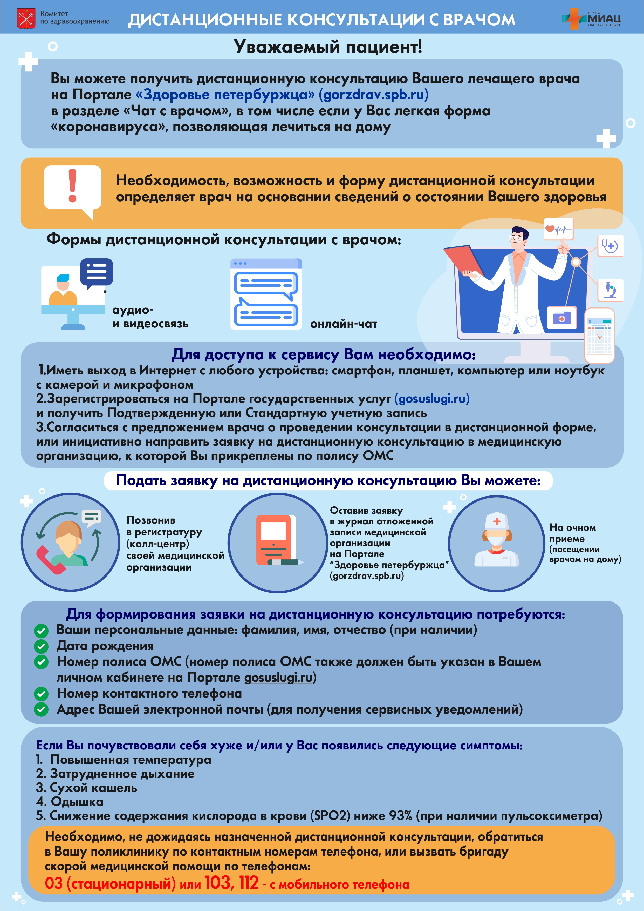 Информация о сервисе - Здоровье петербуржца